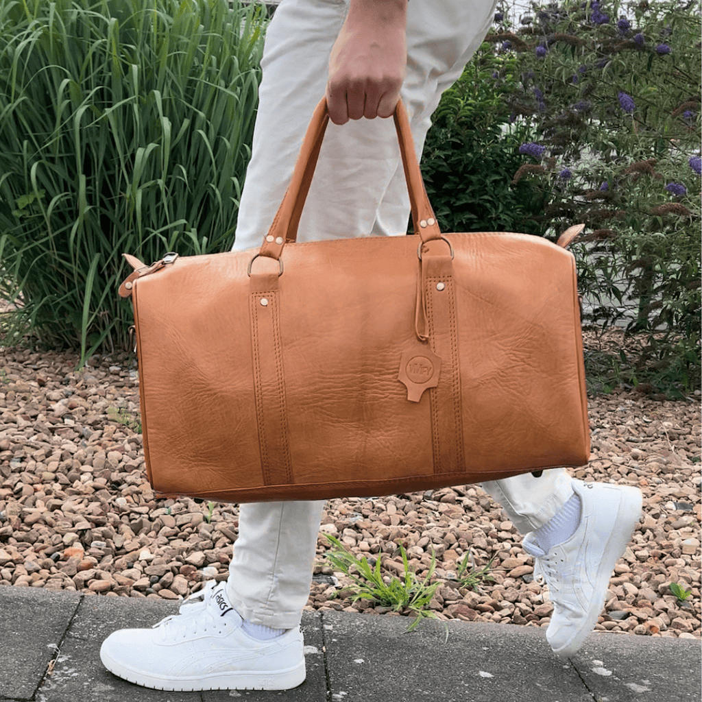 Leder Agadir Weekender | Handgefertigte Reisetasche aus Marokko - VIVIFY - Marokko