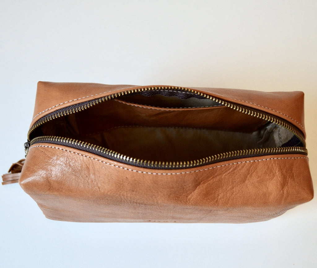 Leder Kulturtasche 