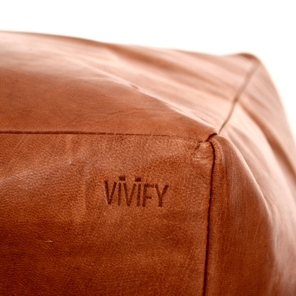 Tiznit - Sitzwürfel Sitzsack Leder – VIVIFY-Marokko